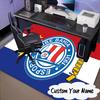 Custom Name Bahia FC Crest Design Rug for Living Room, Game Rooms, Office, Bedroom, Floor Mat Playful Design, fan gifts Christmas decor