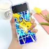 Роскошный чехол для Samsung Galaxy Z Flip 3 4 5G Funda Z Flip3 прозрачный ПК жесткий противоударный чехол для телефона с рисунком аниме покемон