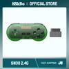 8Bitdo Беспроводной геймпад SN30 2.4G для оригинальных SNES/SFC (Нефрит зеленый)