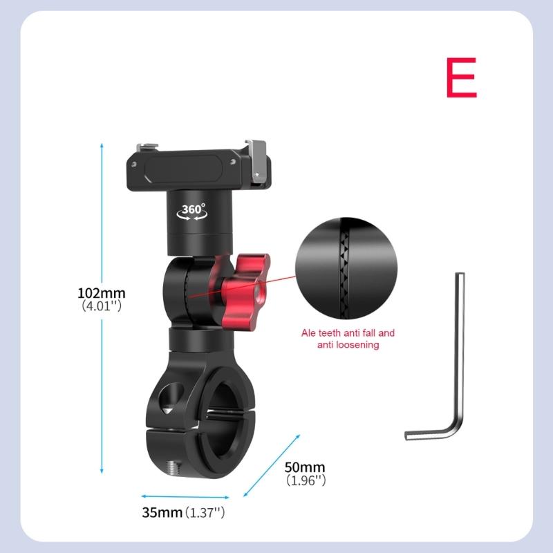 Lightweight 360 Degree Rotating Camera Bike Handlebar Clamp Quick Installation Cycling Accessories for 360 Action Camera