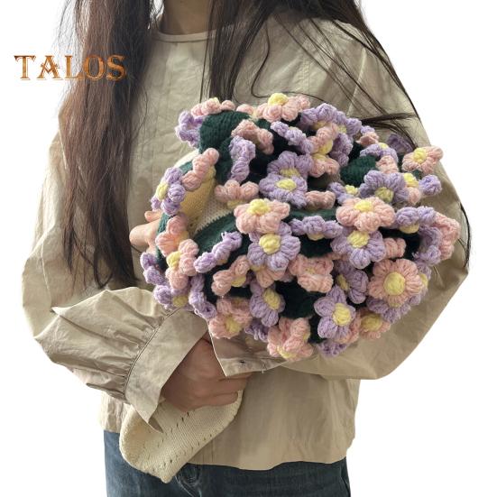 Вязаный крючком букет ромашек Вязаный крючком букет Одеяло ручной работы Цветы Плед для домашнего дивана Кровати Дивана Декор