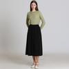 Ozoc Suede Pleated Skirt