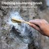 Yousheng Rock Climbing Brush with Wooden Long Handle Thick Boar Bristles Portable Indoor Outdoor Climbing Bouldering Brush Cleaning Tool