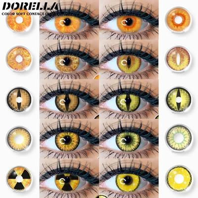 DORELLA 1 пара мягких линз Исландия Diamond Jolie Diva большие глаза мягкие цветные контактные линзы косметические контактные линзы