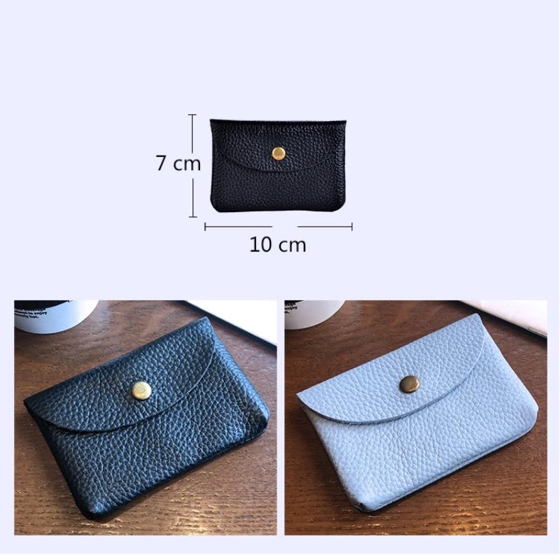 Soft Leather Coin Bags Money Wallet Buckle Pouch Coin Purse Small Portable Credit Bank ID Card Holder Mini Organizer Storage Bag