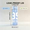 1PC White Number 99 Text Print 750ml Color Plastic Sports Water Bottle Leakproof Flip Straw Lid Suitable for Sports Office Home Use