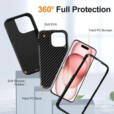 3-в-1 Гибридный усиленный бронированный чехол для IPhone 17 Air 16 15 14 Pro Max Plus Беспроводная зарядка OTT-BOX Жесткий противоударный защитный чехол