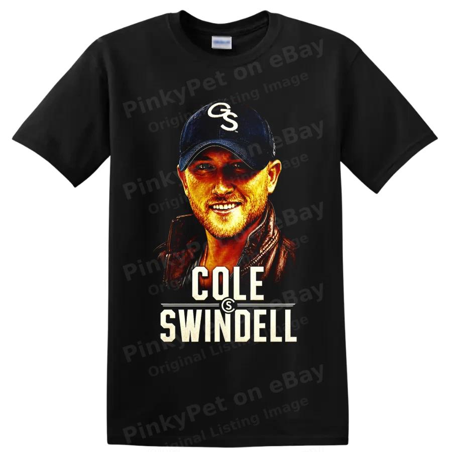 Cole Swindell Country Singer Portrait T Shirt Concert Fan Graphic Tee Gift Art