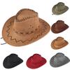 Unisex Adult West Cowboy Hat Mongolian Hat Grassland Sunshade Cap