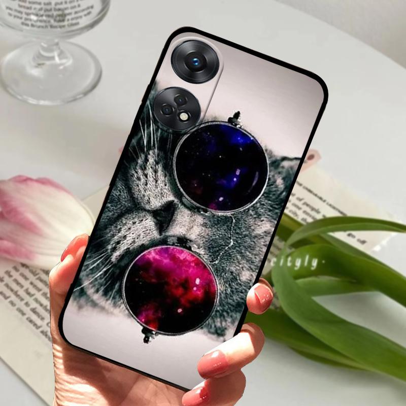 Чехол для Oppo Reno8 T 4G 5G Reno8T 8T Крутой Модный Мягкий Силикон ТПУ Чехол для Телефона ДЛЯ OPPO Reno8 4G 5G Ударопрочный Бампер Fundas
