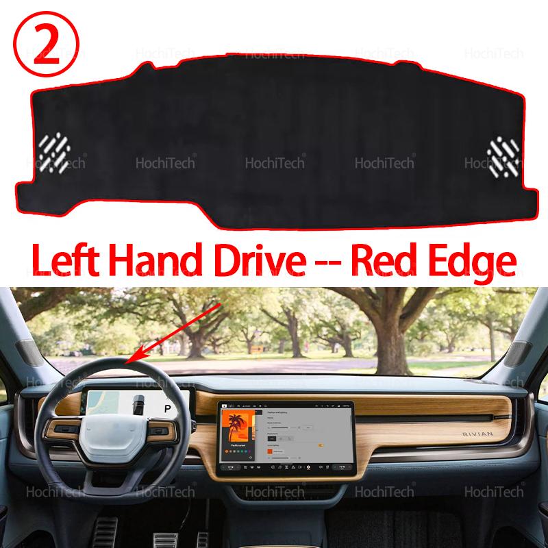 zkfan8 Dashboard Sun Shade Cover Mat Pad Anti-UV Non-Slip Carpet for Rivian R1T R1S 2021 2022 2023 2024 2025 Car Mat Accessories