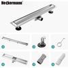 Heckermann linear floor shower drain 70cm Silver