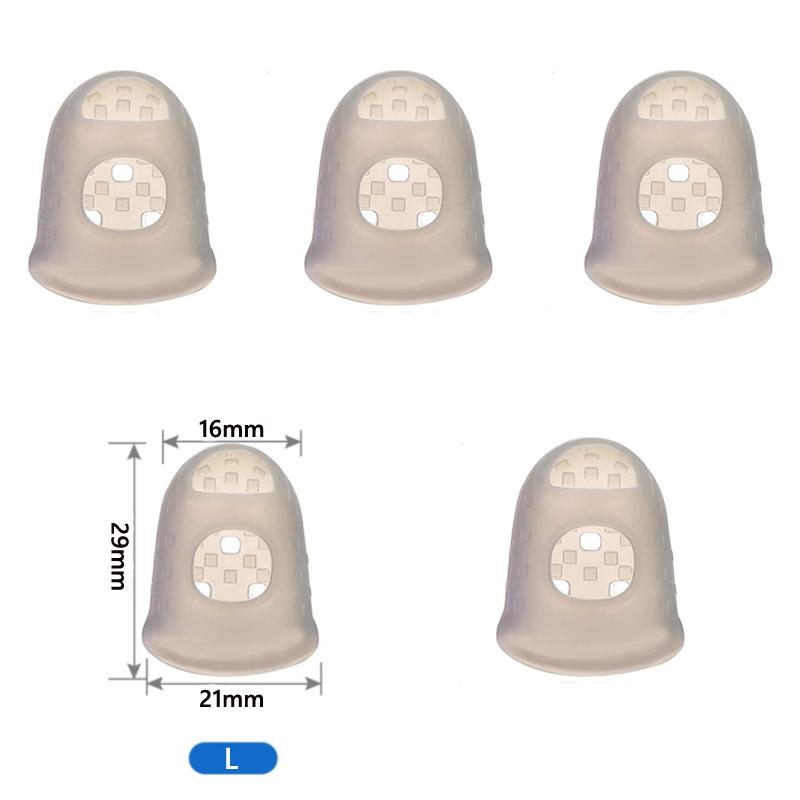 5/10PCS Silicone Finger Sleeve Playing Piano Thimble Hollow Breathable Anti-slip Needle DIY Crafts Sewing Accessories