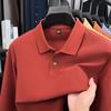 Men S Cotton Long Sleeve Polo Shirt Solid Color Casual Business Top