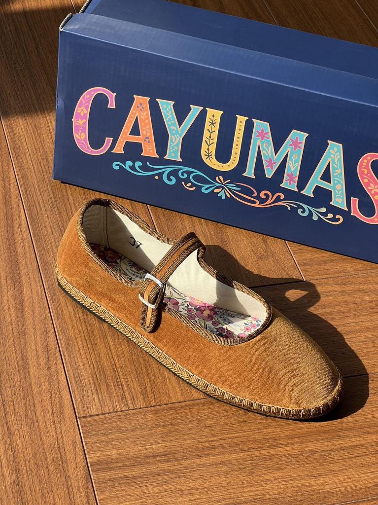 Женские туфли-балетки Cayumas, итальянские, ручной работы, из бархата, с дизайном на одной пряжке