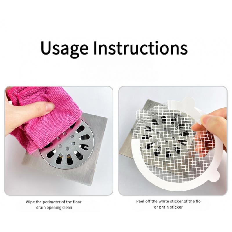 20pcs Shower Drain Hair Catcher Net, PP Material Waterproof and Blockage, Suitable for Kitchen Bathroom Drainage Pipe Eye Patch