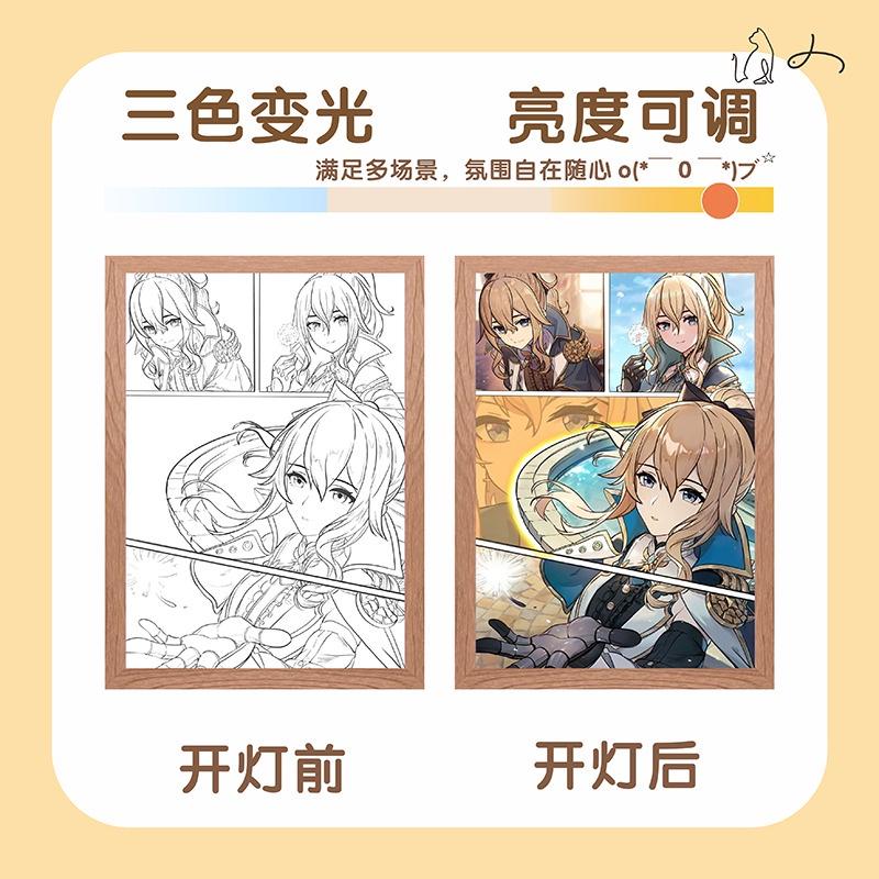 Световая живопись Фигурка Genshin Impact Гань Юй Ху Тао Ёимия Ночник