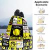 Yellow Softball Style Customize Text Blanket Lightweight Customizable Blanket Comfortable Perfect for Nap Couch Home Decor Office Chair