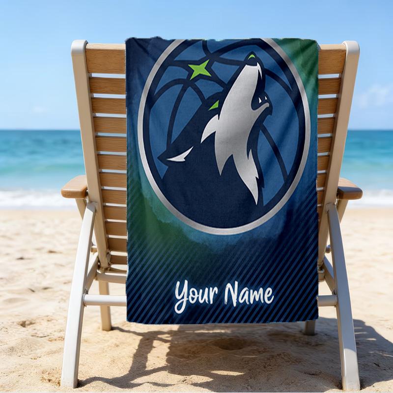 Custom Name Beach Towel Minnesota Logo Beach Towel, Soft Microfiber, Gift for Her/Him, Birthday, for Pool, Beach, Travel, Fan gifts