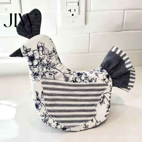 Heat Proof Cooking Mitts 2PCS Insulated Oven Mitts, Cute Chicken Shape Pot Holders, Kitchen Accessories Resistant Cotton Gloves, for