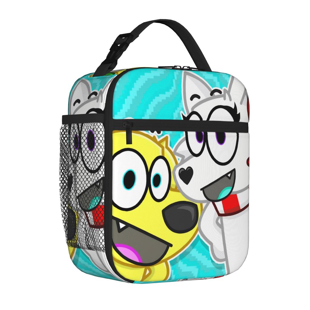 Tyler-Dog Cartoon Snowi-Fox Tote Insulated Lunch Bag Gaming Portable Food Bags Leakproof Cooler Thermal Office Large Bento Box