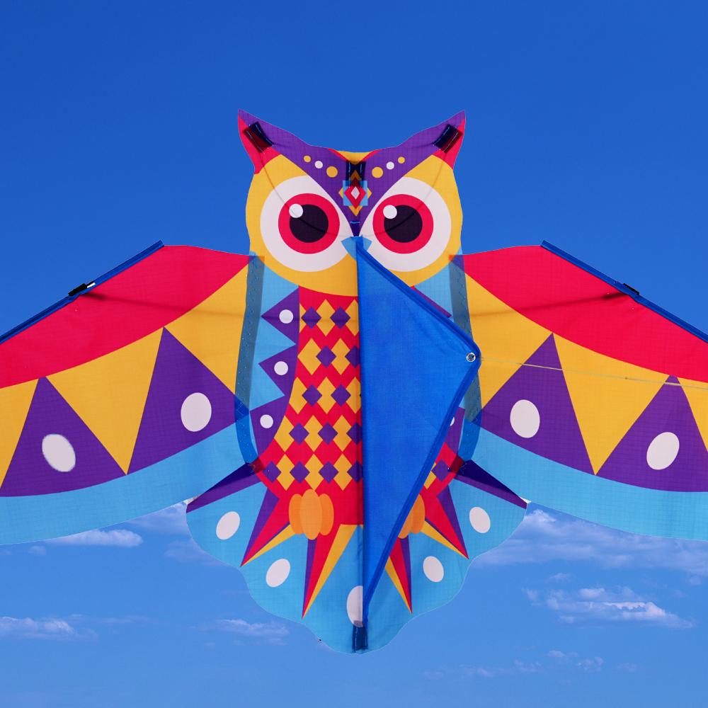 Long Tail Colored Owl Kite Easy To Fly Plastic Flying Toy New Children's Kite Outdoor Sports