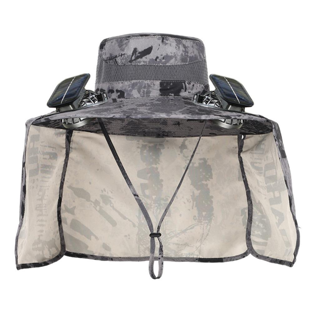 Sun Protection Sun Hat Wide Brim Fishing Hat New Solar Fan Hat for Fishing Hiking Mountaineering