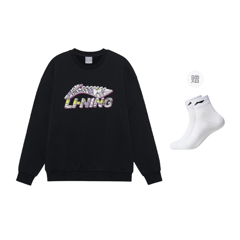 Свитшот Li Ning Sports Life Collection Зимний Унисекс Черный AWDRG40-2