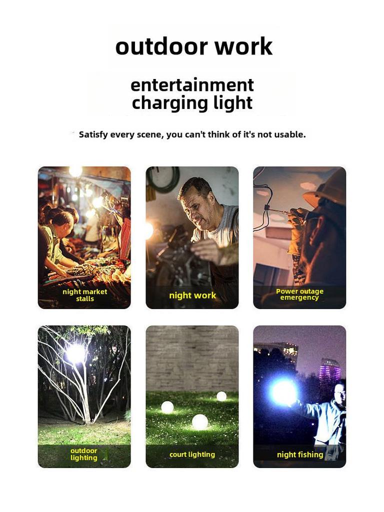 Светодиодный суперяркий уличный светильник на солнечных батареях - энергосберегающая лампа для ночных торговых палаток и кемпинга