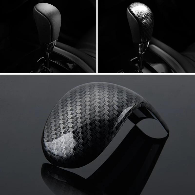 For Nissan Qashqai J11 Rogue Sport 2014-2017 2018 ABS Carbon Fiber Car Gear Shift Lever Knob Handle Cover Trim Accessories 1pcs