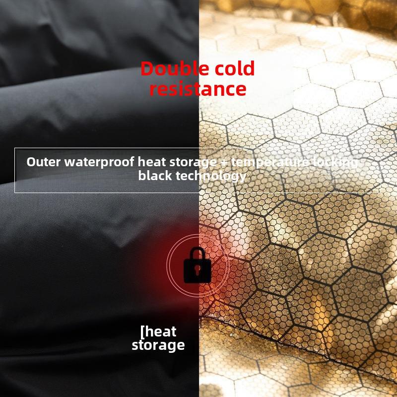 Мужская универсальная зимняя куртка из хлопка с капюшоном, черная с золотом — плотная, теплая, в студенческом стиле