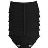 SETSUGEN Set of Straight Size Seamless No Soft Solid Color 6-Piece Women's Panties, Edge, Black, L, Panties, Lines, Colors, Breathable, Stretchy,