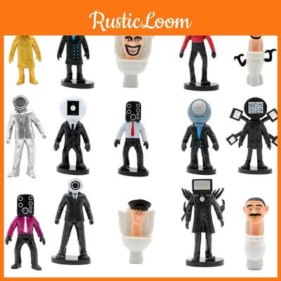 Коллекционная фигурка Skibidi Toilet из ПВХ, интерактивная игра, настольное украшение