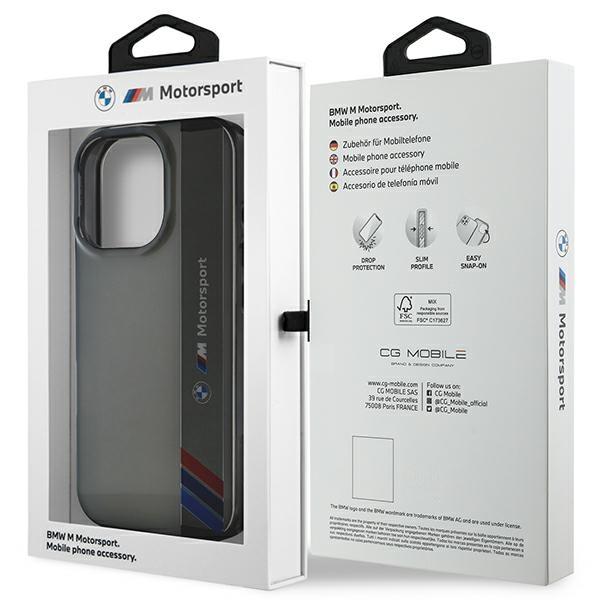 Etui do iPhone 16 Pro BMW Motosport Vertical Stripe Grey