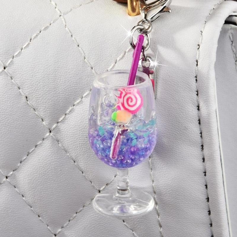 Светящийся пластиковый имитационный ломтик лимона, кубок на высокой ножке, брелок для ключей, цветная соломинка, украшение для стакана для напитков