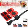 5Pcs Furniture Lifter Sliders Kit Profession Heavy Furniture Roller Move Tool Set Wheel Bar Mover Device Max Up for 150KGS