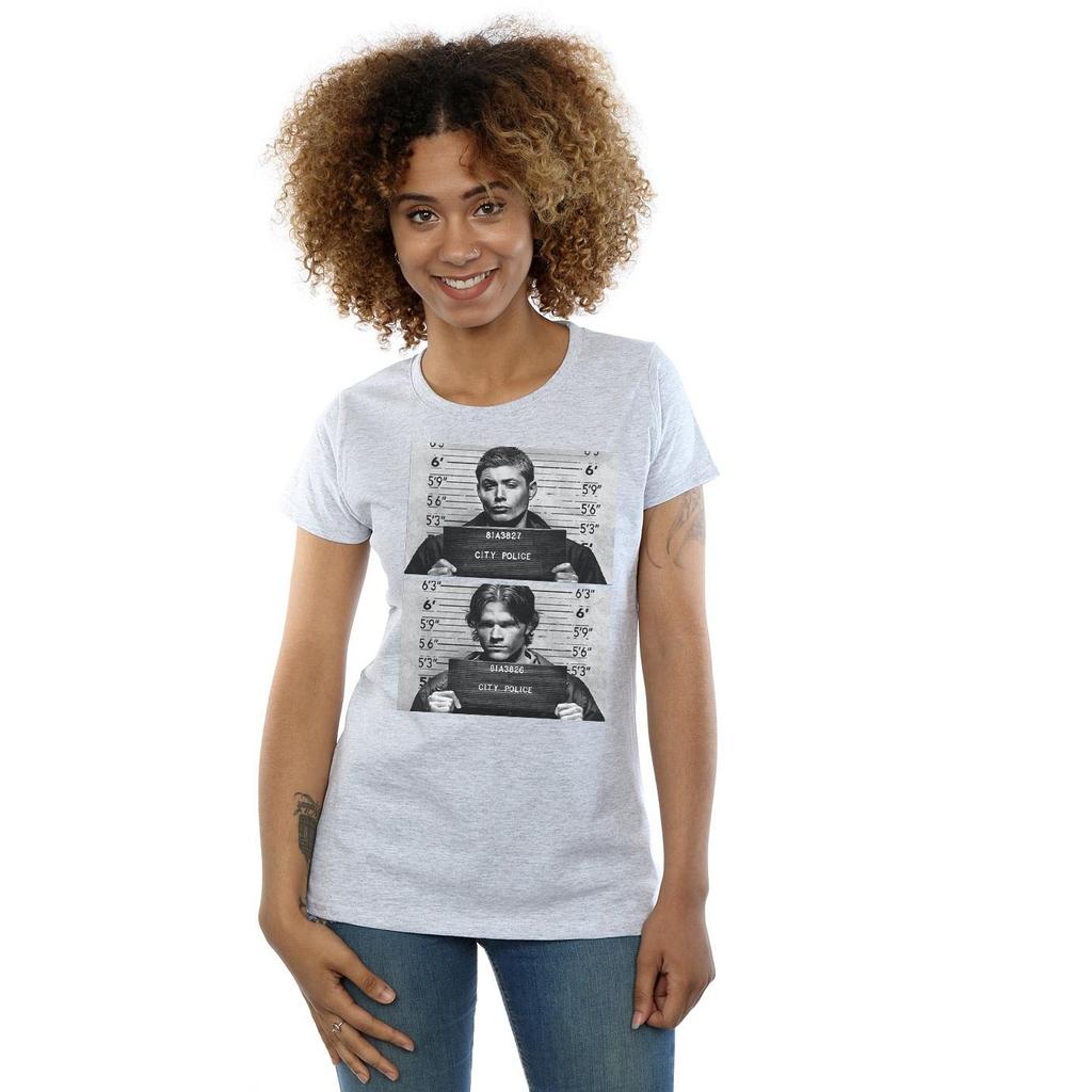 Supernatural Womens/Ladies Winchester Mugshot T-Shirt
