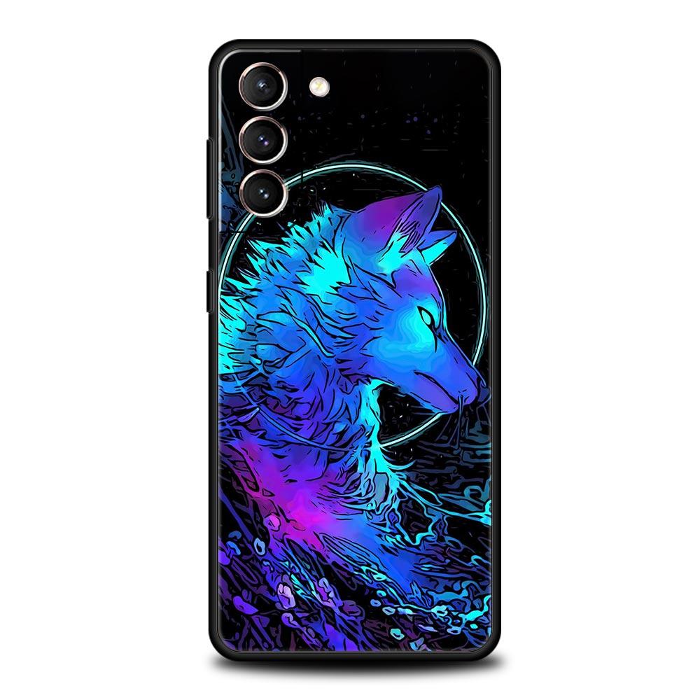 Чехол Волк Животное Для Samsung Galaxy S22 Ultra S21 S20 FE 5G S10 S9 S24 Plus S10E S23 Чехол для Телефона Черный Силикон Мягкий