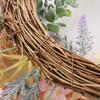 Lavender Hydrangea Flower Wreath Wall Door Silk Flower Pink Artificial Floral Wreath for Bakery Window Cafe Counter