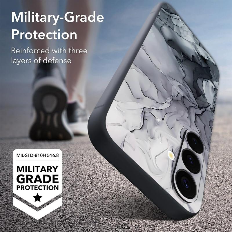 Для Samsung Galaxy S25 Ultra S24 S22 Plus S23 S21 A56 A36 A16 A55 Мраморный узор ударопрочный TPU мягкий для Magsafe магнитный с ремешком тонкий чехол крышка