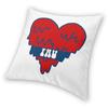 Florida Atlantic University Heart Pillowcase Polyester Linen Velvet Printed Zip Decor Pillow Case Bed Cushion Cover 45X45