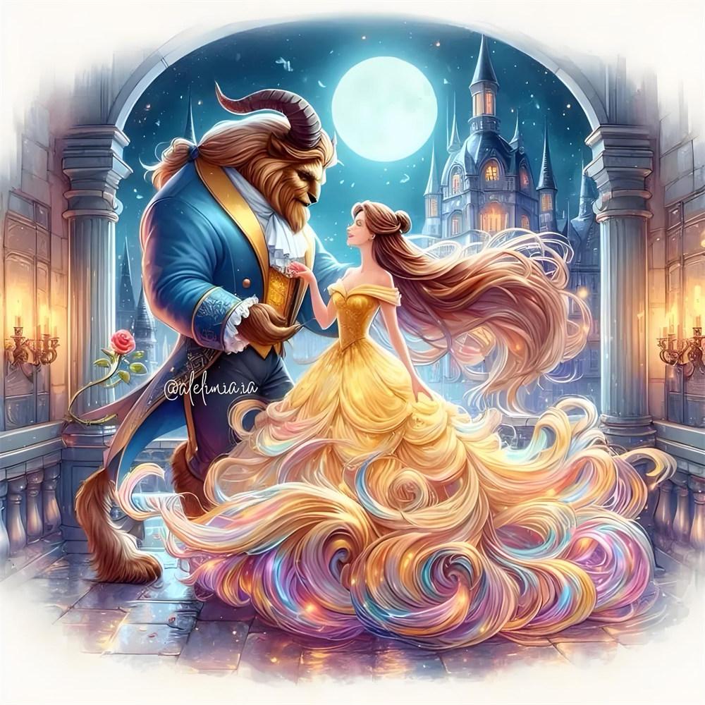 Disney 5D Алмазная мозаика Принцессы и Принцы Набор для вышивания крестиком Мозаика Декор для дома Наклейка на стену DIY Ручная работа Подарок