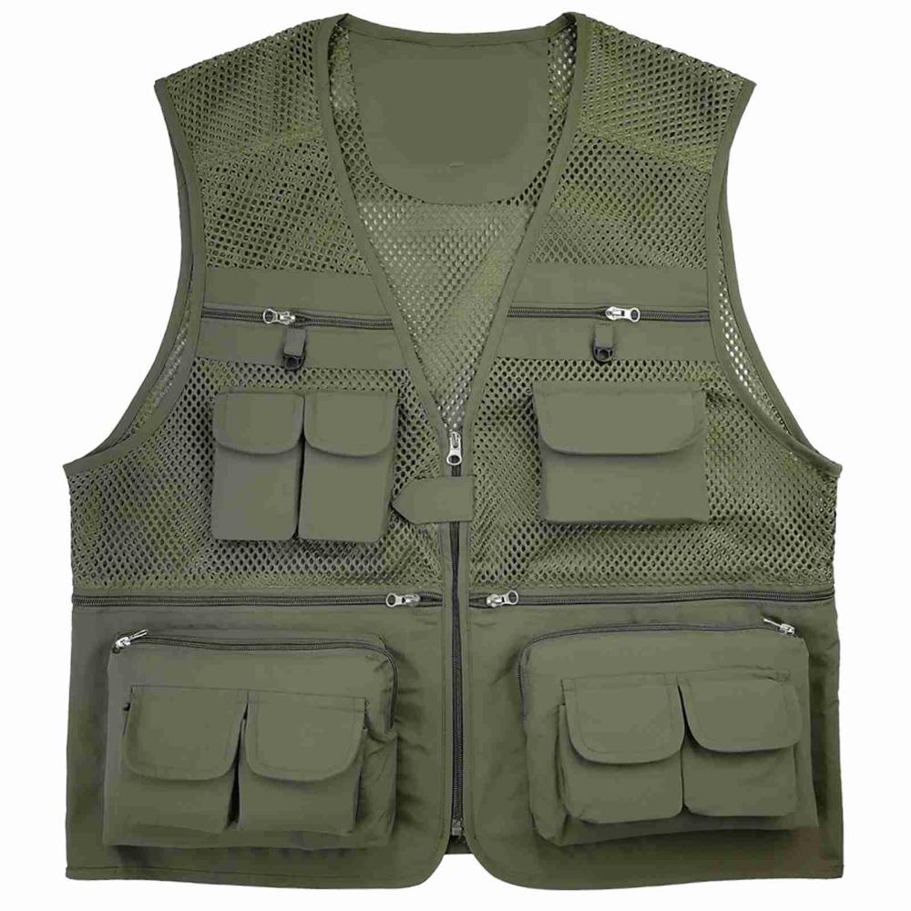 Breathable Mesh Travel Vest with 16 Pockets Summer Vest Durable Outdoor Vest Travel
