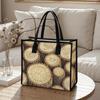 Wood Grain Print Tote Bag Casual Daily Large Capacity Shoulder Bag for Shopping Travel Commute