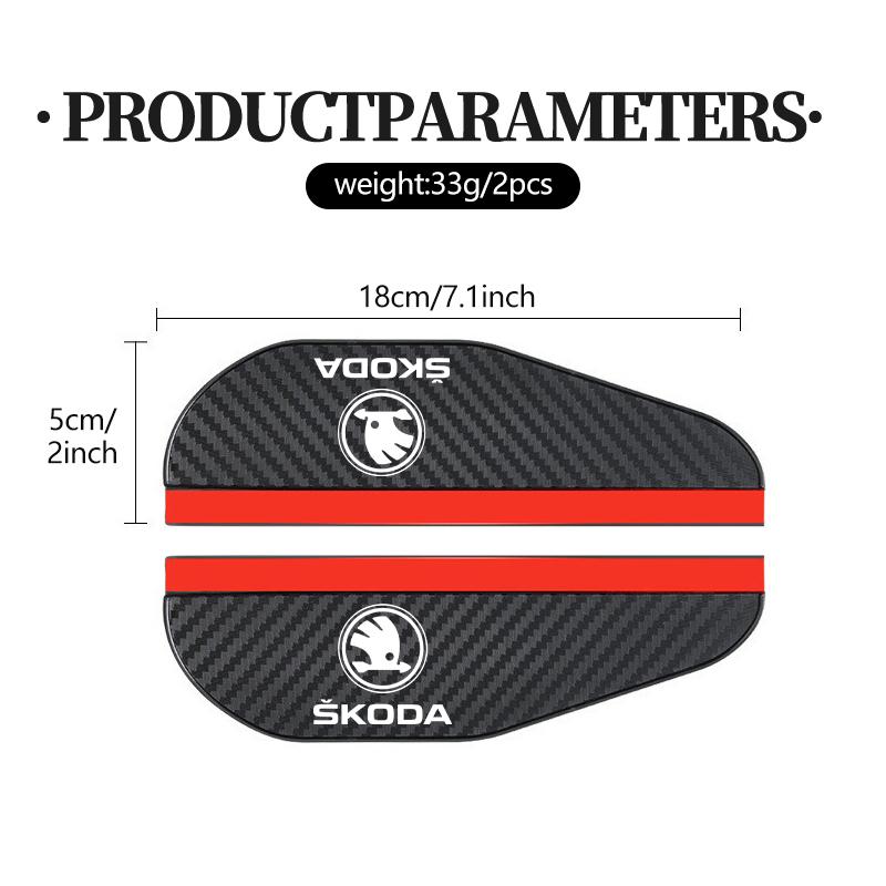 Козырек от дождя и солнца на зеркало заднего вида для Skoda Kodiaq Fabia Kamiq Karoq Octavia 2 3 Rapid