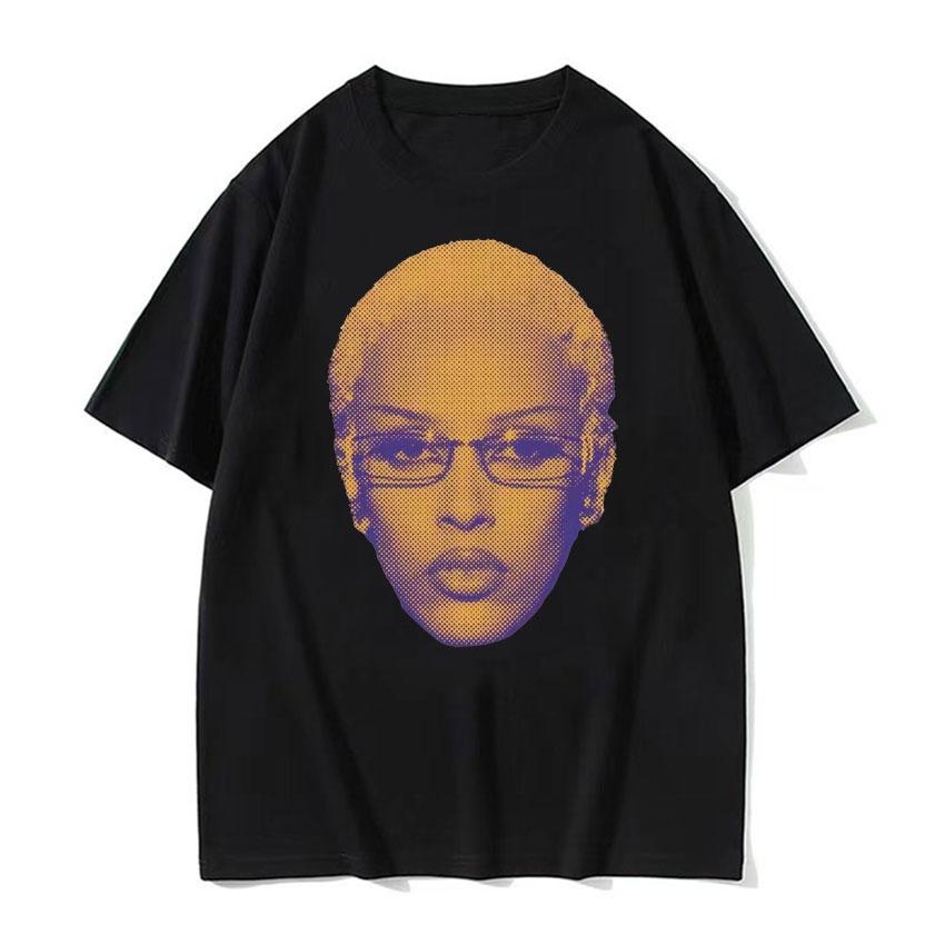 Retro Rapper Doja Cat Face Graphic Tee Shirt Unisex Unisex 90s Fashion Classic T Shirts Male Casual High Quality Y2k Clothes Tops