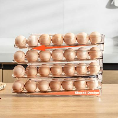 1/2/3-слойный контейнер для хранения яиц, автоматический ролик для яиц, подставка-лестница, диспенсер для яиц в холодильник, органайзер для яиц, кухонный держатель