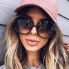 Round Sunglasses Women Oversized Brand Design Ladies Fashion Men Plastic Outdoor Gradient Sun Glasses UV400 Gafas De Sol