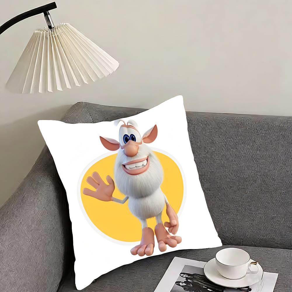 Cute FFourbobBoobaS Cushion Cover Pillowcase Ultra Soft Skin Friendly Fabric Cloud Like Comfort Concealed Zipper