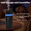 **Треугольный USB увлажнитель – Ультразвуковой холодный туман, Бесшумный, Автоматическое отключение, Большой резервуар 2 л, Ночник, Компактный дизайн для**